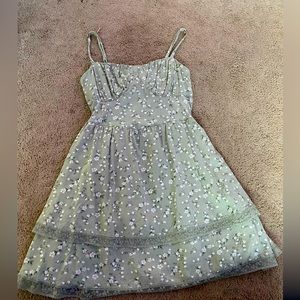 Cute light mint green floral dress, perfect for spring! Only worn once.